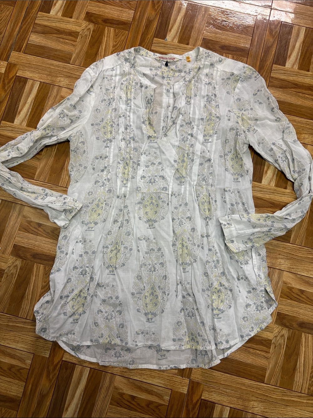 Rebecca Taylor patterned blouse 8